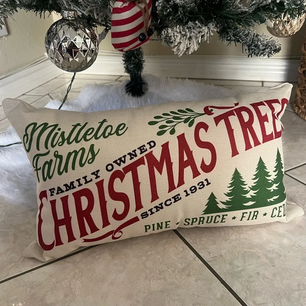 Christmas Lumbar Pillow Size 12x20